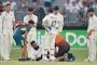 آسٹریلیا اور نیوزی لینڈ کے درمیان پرتھ ٹیسٹ میں گیند لگنے سے امپائر علیم ڈار زخمی