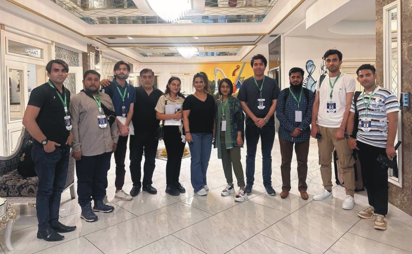 Delegation of KP sports journalists’ reaches Baku, warmly received